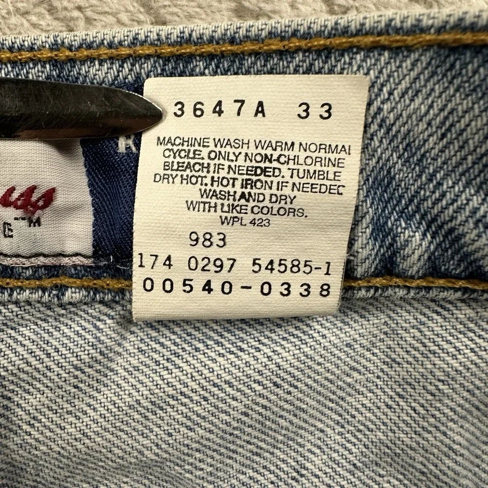 Vintage Levis Orange Tab Mens 36x31 Jeans 540 Light Wash Relaxed Fit 90's Grunge